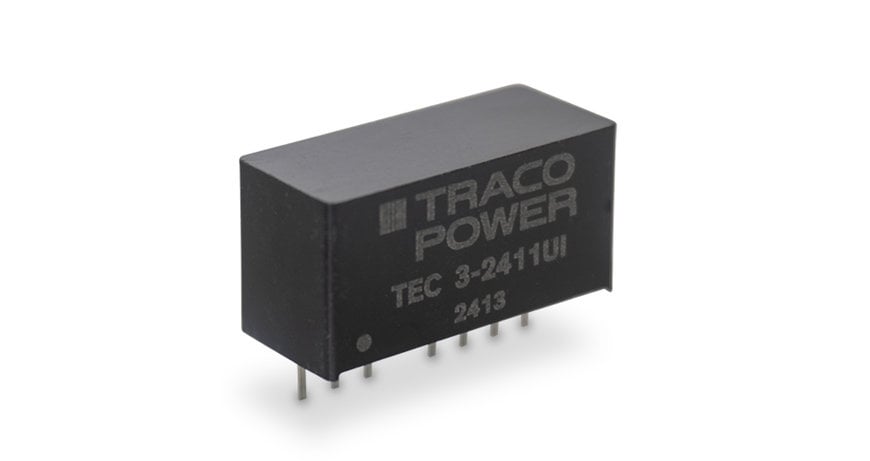 Traco Power Launches TEC 3UI Series of Isolated DC/DC Converters